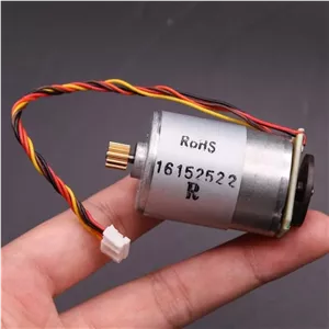 موتور پرینتر DC 12V-24V 10800RPM میکرو سرعت بالا RS-385رمزگذار سرعتدیسک مغناطیسیچرخ دنده مسی 14Tسیم