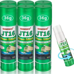 چسب جامد پرینتر سه بعدی، 36 گرمی، چسب جامد PVP برای صفحه داغ، قابل شستشو، غیر سمی، کاهش تاب برداشتن برای فیلامنت های PLA، ABS، PETG، HIPS، TPU روی PEI، شیشه، آلومینیوم، برد Buildtak، 6 عدد