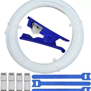کیت لوله PTFE، قطر داخلی 2.5 میلی‌متر × قطر خارجی 4 میلی‌متر، 5 متر، سازگار با Bambu Lab AMS X1/P1P/A1، CREALITY K2 Plus/Hi، FLASHFORGE 5M، Prusa MMU3 (کیت لوله PTFE سفید)
