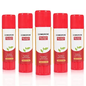 چسب ماتیکی پرینتر سه بعدی Comgrow بسته 5 عددی، چسب ماتیکی پرینتر سه بعدی کاهش دهنده تاب برداشتن برای چسب جامد PVP بستر گرم پرینتر سه بعدی برای PLA/ABS/PETG/PC/PA/TPU 21 گرم/0.74 اونس