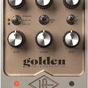 پدال ریورب استریو Universal Audio UAFX Golden Reverberator با افکت های ریورب Spring، Plate و Digital Hall، طلایی | GPM-GOLD