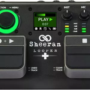 پدال لوپر دو مسیره Sheeran Looperبرای گیتار، بیس، کیبورد، وکال و موارد دیگر، با 128 حافظه لوپ، 4 حالت لوپینگ، صفحه نمایش LED و رابط صوتی