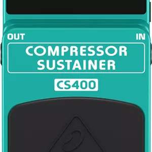 پدال افکت داینامیک نهایی Behringer CS400، دارای کنترل‌های اختصاصی Level، Tone، Attack و Sustain، سوییچ الکترونیکی روشن/خاموش درجه یک | CS400