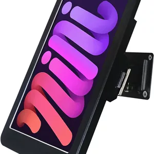 پایه دیواری نگهدارنده آیپد مینی 7 A17 Pro 2024 / آیپد مینی 6 2021 8.3 اینچ، با قفل ضد سرقت و کلید، چرخش و تنظیم دلخواه، چند زاویه، فلزی (مشکی)