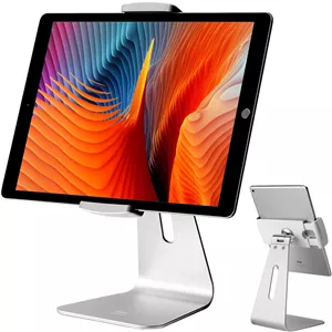پایه آیپد پرو Viozon، پایه رومیزی آلیاژ آلومینیوم با قابلیت چرخش 360 درجه سازگار با آیپد پرو، آیپد ایر، آیپد مینی، سرفیس و سرفیس پرو (عمومی نقره ای)