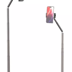 پایه نگهدارنده رومیزی و ایستاده تبلت و موبایل ویجیم، پایه قابل تنظیم برای ضبط ویدیو، سازگار با آیپد پرو ایر مینی، گلکسی تب، آیفون و دستگاه های 4.6 تا 12.9 اینچی