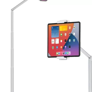 پایه نگهدارنده تبلت Viozon، پایه تبلت با قابلیت تنظیم ارتفاع و زاویه با بازوی آلیاژ آلومینیوم، چرخش 360 درجه برای تخت، مبل، میز، سازگار با iPad Pro/Air/Mini، iPhone 15/14، Kindle در اندازه 3.5-11 اینچ.