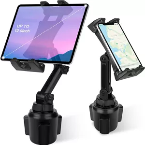 پایه نگهدارنده تبلت خودرو، با قابلیت چرخش 360 درجه و بازوی بلند قابل تنظیم، مناسب برای آیپد پرو 12.9/11/10.5/9.7/Air/Mini 6/5/4، سامسونگ گلکسی تب/زد فولد 6/5، آمازون فایر HD، تبلت و گوشی های 4.7 تا 12.9 اینچی