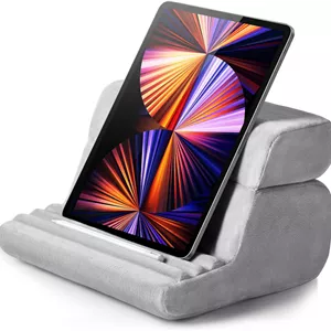 UGREEN Tablet Pillow Stand for Lap Soft Holder Bed with 3 Viewing Angles Adjustable Home Office Accessories Compatible with iPad Pro 13 12 11 10.5 Air Mini 5 4 3 2 Phone 16 15 14 E-Reader Grey