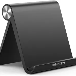 پایه نگهدارنده تبلت UGREEN، قابل تنظیم، قابل حمل، مناسب برای تبلت های iPad Pro 11 9.7 10.5 Air Mini 5 4 3 2 iPhone 17 16 15 14 13 12 - مشکی