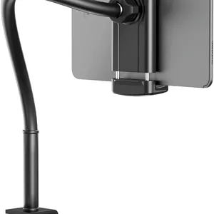 پایه تبلت برای میز، نگهدارنده گردن غازی آیپد با گیره، بازوی قابل تنظیم 360 درجه برای آیپد پرو/ایر/مینی، کیندل فایر، گلکسی تب، تبلت های 4.7 تا 13.5 اینچی، برای آشپزخانه، کار، تماس تصویری، تخت