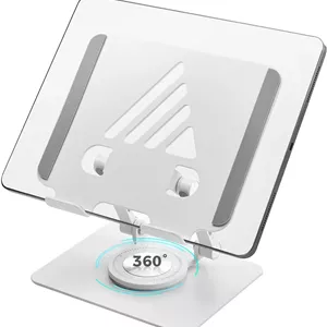 پایه تبلت برای میز، پایه مانیتور قابل تنظیم با پایه چرخان 360 درجه، نگهدارنده پایه تبلت قابل حمل برای آیپد پرو، گلکسی تب، تلفن همراه (سفید)