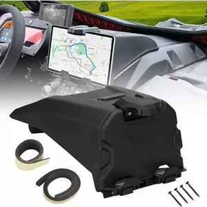 نگهدارنده تبلت X3 با جعبه ذخیره سازی - پایه تبلت GPS سازگار با تمام مدل های Can Am Maverick X3 سال 2017-2024، جایگزین OEM 715002874، لوازم جانبی X3