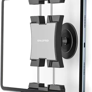 نگهدارنده دیواری تبلت OHLPRO برای آیپد، پایه چرخشی 360 درجه قابل تنظیم با چسب 3M بدون نیاز به سوراخکاری برای دیوار آشپزخانه با سطح صاف، مناسب برای تلفن های 5-13 اینچی، آیپدها، سامسونگ تب، فایر HD و دستگاه های بیشتر