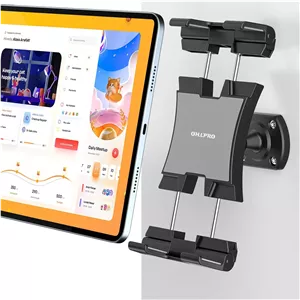 پایه دیواری تبلت OHLPRO با قابلیت چرخش 360 درجه و تنظیم، استند یونیورسال آیپد برای آشپزخانه، اداره، انبار، گیره ارتقا یافته برای تبلت های 5 تا 13 اینچی، تبلت های گلکسی، کیندل فایر HD و دستگاه های کتابخوان الکترونیکی