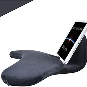 پایه نگهدارنده تبلت چند زاویه ای، بالشتکی و نرم مناسب برای آیپد و تبلت، پایه نگهدارنده جهانی تبلت و موبایل قابل استفاده روی تخت، ماشین، میز، روی پا، مبل، برای آیپد، تبلت، تلفن هوشمند، مجلات (مشکی)