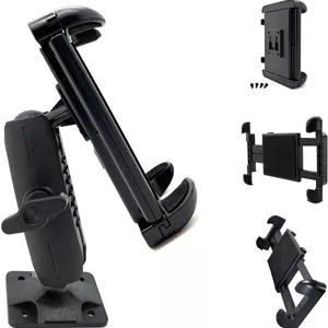پایه نگهدارنده تبلت سنگین LycoGear ELD AMPS مناسب برای تبلت های 7 تا 13.5 اینچی (iPad، Samsung Tab) برای کامیون، ماشین، داشبورد، میز، سطوح، عالی برای وسایل نقلیه تجاری، داشبورد خودرو