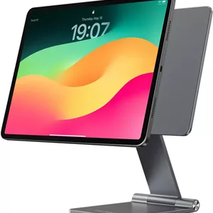 پایه مغناطیسی تاشو KU XIU فقط برای آیپد پرو ۱۳ M4 2024، پایه تبلت آلیاژ آلومینیوم ممتاز برای میز، پایه نگهدارنده تبلت قابل تنظیم با چرخش 360 درجه برای آیپد پرو ۱۳ اینچ M4 برای کار و طراحی