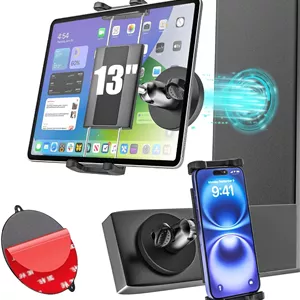 پایه نگهدارنده مغناطیسی فلزی آیپد برای تراکتور/ماشین گلف/لیفتراک/وسایل نقلیه/باشگاه/یخچال/سطح فلزی، نگهدارنده تبلت مغناطیسی سازگار با آیپد پرو، ایر، مینی، گلکسی، تلفن 4-13 اینچی