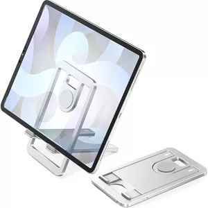 پایه تبلت Itramax برای میز، پایه تاشو آیپد رومیزی، نگهدارنده قابل حمل و قابل تنظیم برای کیندل فایر، اسکرایب، پیپروایت، آیفون 17 16 15، آیپد پرو، ایر، مینی، سامسونگ گلکسی تب S10 S9