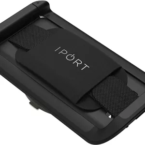 نگهدارنده چرخشی 360 درجه آیپد iPort 72365 Connect (مشکی) | بند دستی و پایه نگهدارنده برای آیپد | گیره ایمن، استفاده بدون دست و محافظت در برابر افتادن | اتصال به قاب های Connect و Connect PRO برای تجارت و POS