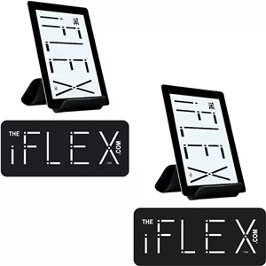پایه نگهدارنده تبلت و گوشی موبایل قابل تنظیم iFLEX برای کار و خانه - نگهدارنده انعطاف پذیر گوشی، مناسب برای تماس های تصویری و نگه داشتن دستگاه - دارای گیره ضد لغزش، قوی و بادوام (مشکی / 2 عددی)