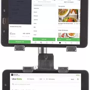 پایه دیواری تبلت iBOLT TabDock Point of Purchase - دارای 3 نگهدارنده تبلت، ایده آل برای برنامه های تحویل چندگانه (DoorDash، Uber Eats، Postmates و غیره). مناسب برای تبلت های 7 تا 10 اینچی