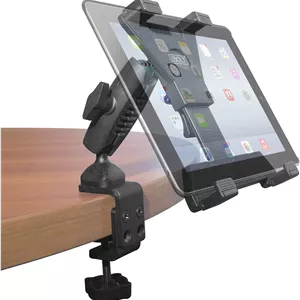 پایه نگهدارنده تبلت iBolt TabDock Bizmount Clamp - گیره C-Clamp دو توپی سنگین برای تمام تبلت های 7 تا 10 اینچی (iPad، Samsung Galaxy Tab و غیره) برای میزها، ویلچرها، چرخ دستی ها: ایده آل برای خانه، مدارس، دفاتر