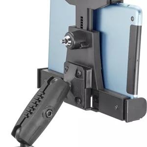 پایه نگهدارنده تبلت iBOLT TabDock Dock'n Lock Bizmount - پایه صنعتی و قفل‌دار سنگین‌وزن با قابلیت نصب از طریق سوراخ‌کاری برای تبلت‌های 7 تا 10 اینچی - مناسب برای کامیون/خودرو/نصب روی دیوار: عالی برای ELD، ناوگان حمل و نقل و رستوران‌ها
