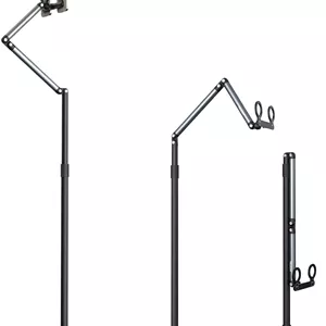 پایه نگهدارنده تبلت ایستاده سنگین با براکت مغناطیسی و دو حالته - ارتفاع قابل تنظیم 33 تا 150 سانتی متر، پایه پایدار 3.5 کیلوگرمی برای پخش زنده چند دستگاه، تماس های ویدیویی زوم/فیس تایم (آیفون/اندروید)