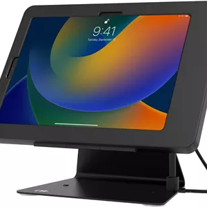 پایه ضد سرقت رومیزی CTA Digital – پایه کیوسک با قلم، بند و محفظه آلومینیومی برای آیپد نسل 11 A16 11 اینچ - نسل 10 10.9 اینچ - Air نسل 4 و 5 - 11 اینچ Pro و موارد دیگر - مشکی (PAD-DASB109)