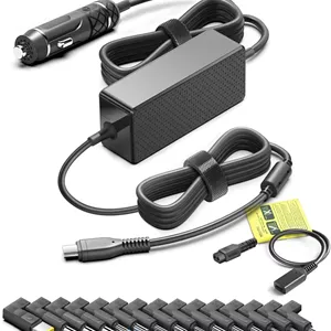 شارژر فندکی لپ تاپ ۱۰۰ واتی USB C تایفو به کابل شارژ جهانی نوت بوک برای ایسر، ایسوس، لنوو، اچ پی، توشیبا، مدیون، سونی، دل، پاکارد، سامسونگ، فوجیتسو، ام اس آی، گیت وی، دلتا، ال جی آداپتور DC 12V-24V