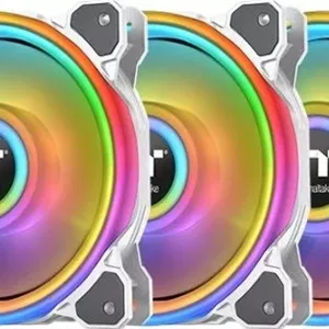 فن رادیاتور Thermaltake Riing Quad 12 RGB نسخه TT Premium، بسته 3 عددی – سفید | CL-F100-PL12SW-A
