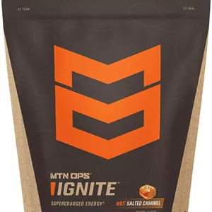 قهوه فوری نوتراپیک MTN OPS Hot Ignite به همراه ال-آرژنین و ال-سیترولین برای وضوح شناختی، تمرکز ذهنی و افزایش نیتریک اکسید | 200 میلی گرم کافئین در هر وعده، 30 وعده | کارامل نمکی