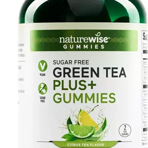 پاستیل چای سبز NatureWise - بدون قند، مناسب رژیم کتو - پشتیبانی از اهداف تناسب اندام برای زنان و مردان - 500 میلی گرم چای سبزکتون تمشک، گارسینیا کامبوجیا - وگان، بدون گلوتن - 180 عدد [تامین 3 ماهه]