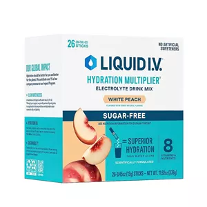 محلول آبرسان بدون شکر Liquid I.V. با طعم هلو سفید - 26 عدد