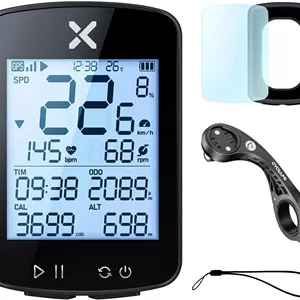 کامپیوتر دوچرخه سواری GPS مدل XOSS G  Gen2 به همراه پایه، سرعت سنج بی سیم بلوتوثی 2.2 اینچی، کیلومتر شمار چند منظوره ANT  با نور پس زمینه خودکار و ضد آب IPX7 (4 در 1)