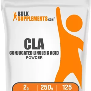 پودر لینولئیک اسید مزدوج BULKSUPPLEMENTS.COM - 2000 میلی گرم (1000 میلی گرم CLA) در هر وعده، 250 گرم