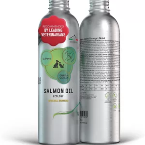 روغن ماهی سالمون نروژی O2 PETS Omega Gold برای سگ و گربه، روغن ماهی امگا 3 برای تشویقی و غذای حیوانات خانگی، پشتیبانی عالی از مفاصل (50 میلی لیتر)