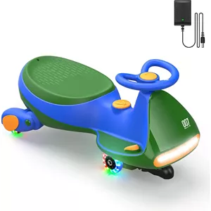 ماشین بازی برقی کلاسیک FanttikRide N7 با پدال، باتری قابل شارژ، ماشین سواری 2 در 1، ماشین چرخشی، 2 حالت سرعت، ضد واژگونی، چرخ های چشمک زن، بلوتوث، مناسب برای سنین 3 سال به بالا، تحمل وزن تا 68 کیلوگرم، سبز