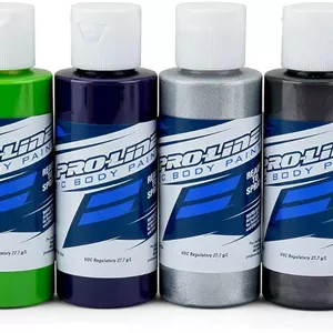 رنگ بدنه آرسی Proline Racing، رنگ های ثانویه، نارنجی/سبز/بنفش/آلومینیومی/ذغالی/آبی صدفی، PRO632301