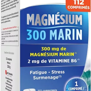 فورته فارما - منیزیم 300 دریایی | مکمل غذایی منیزیم دریاییویتامین B6 - استرس، خستگی، کار زیاد، تحریک پذیری، سیستم عصبی | بسته بزرگ 112 عددی، 1 عدد در روز