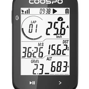 کامپیوتر دوچرخه سواری GPS کوسپو CS300، کامپیوتر دوچرخه سواری بی سیم با صفحه نمایش 2.6 اینچی LCD، کیلومتر شمار و سرعت سنج بلوتوث ANT  با نور پس زمینه خودکار، صفحه نمایش قابل تنظیم و عمر باتری طولانی 40 ساعته