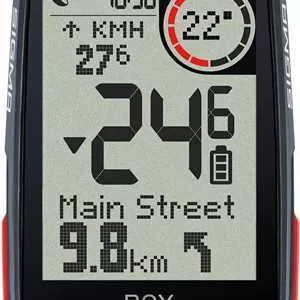 سایکل کامپیوتر GPS سیگما ROX 4.0 (مشکی) همراه با سنسور ضربان قلب | دستگاه مسیریابی سازگار با دوچرخه برقی | سرعت سنج GPS ضد آب با قابلیت اندازه گیری ارتفاع