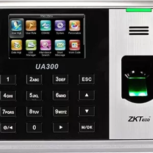 دستگاه حضور و غیاب اثر انگشتی ZKTeco UA300 با کارت و رمز عبور، صفحه نمایش 3 اینچی، کارت ID/Mifare، شناسه عکس، وب سرور، پیامک، تغییر وضعیت خودکار | UA300