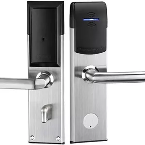 قفل هتلی زبانه ای D'Lock DL 300 BLE Ansi، نوع کارت Mifare 13.56 مگاهرتز، پنل و دستگیره استیل ضد زنگ 304، نشانگر LED قرمز و آبی، زبانه و قفل مرده استیل ضد زنگ دایکاست | DL-300-BLE