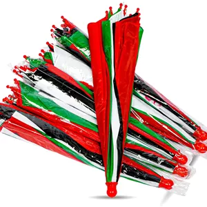 چتر کلاهی روز ملی امارات متحده عربی – بسته 6 عددی چترهای بدون دست با بند قابل تنظیم، ایده آل برای رویدادها و جشن های فضای باز