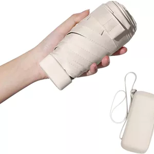 چتر محافظت در برابر آفتاب THMINS، UPF 50 ، محافظت 99% در برابر اشعه ماوراء بنفش، چتر آفتابی تاشو دو منظوره زنانه برای آفتاب و باران...