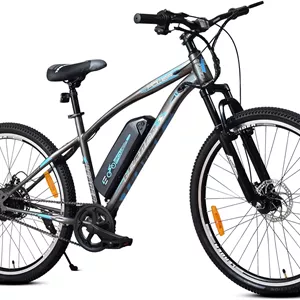 دوچرخه برقی لیدر E-Power L6 Pro 27.5T با باتری لیتیوم-یون قابل جابجایی | موتور 250 واتی با عملکرد بالا، ترمزهای دیسکی دوگانه و سیستم تعلیق جلو | 12  سال (خاکستری)