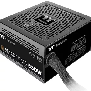منبع تغذیه ترمالتیک Smart BM3 Bronze با توان 850 وات، دارای گواهینامه 80 PLUS Bronze، نیمه ماژولار، ATX 3.0 / PCIe Gen 5.0، PFC فعال، حالت Smart Zero Fan، فن 120 میلی‌متری FDB، مشکی | PS-SPD-0850MNFABK-3